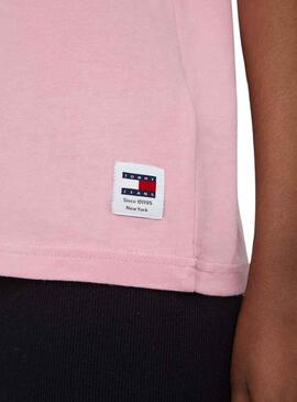 T-Shirt Tommy Jeans Bold Rosa para Mulher