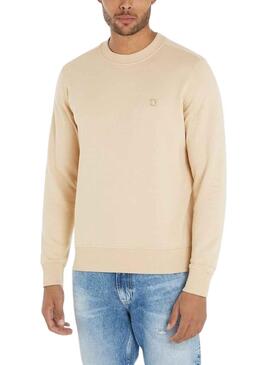 Sweat Calvin Klein Embro Badge Basic Beige