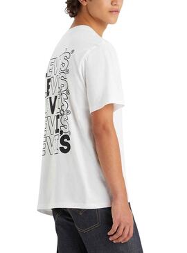 T-Shirt Levis Escada Branco para Homem