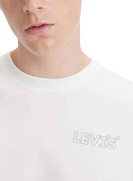 T-Shirt Levis Relaxed Branco para Homem