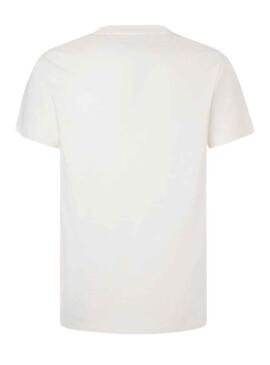 T-Shirt Pepe Jeans Castle Branco para Homem