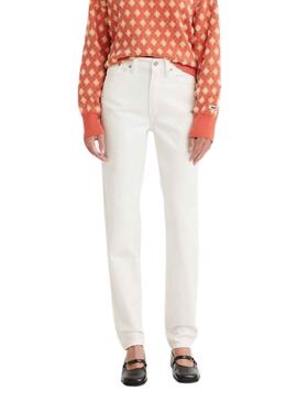 Pantalon Jeans Levis 80S Mom Branco para Mulher