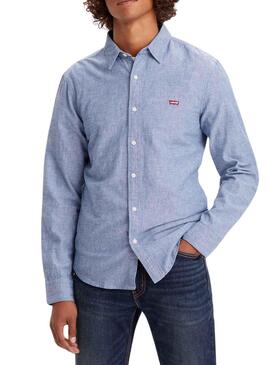 Camisa Levis Battery Slim Azul para Homem