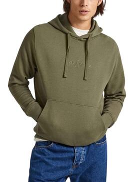 Sweat Pepe Jeans Joe Hoodie Verde para Homem