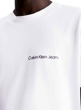 T-Shirt Calvin Klein Institutional Branco Homem