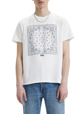 T-Shirt Levis Graphic Crewpescoço Branco para Homem