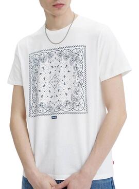 T-Shirt Levis Graphic Crewpescoço Branco para Homem