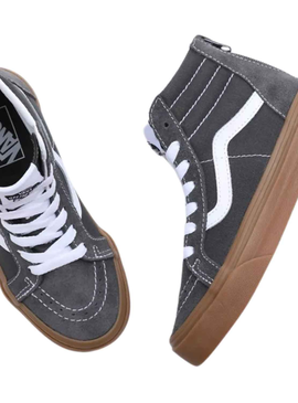 Sapatilhas Vans Sk8 Hi Zip Cinza para Menino e Menina