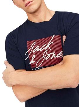 T-Shirt Jack & Jones Zuri Azul Marinho Homem