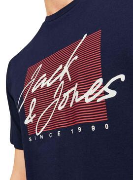 T-Shirt Jack & Jones Zuri Azul Marinho Homem