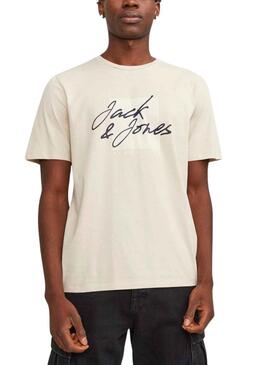 T-Shirt Jack & Jones Zuri Beige para Homem