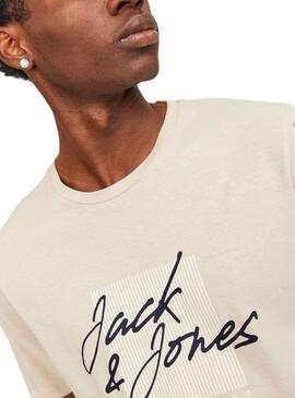 T-Shirt Jack & Jones Zuri Beige para Homem