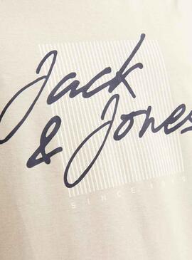 T-Shirt Jack & Jones Zuri Beige para Homem