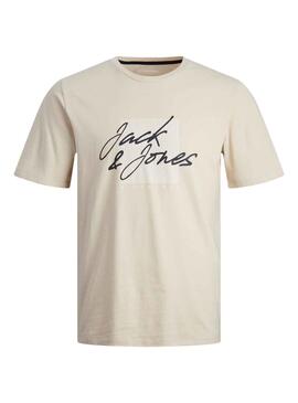 T-Shirt Jack & Jones Zuri Beige para Homem