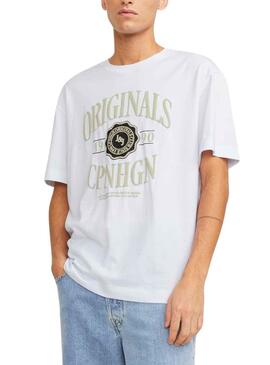 T-Shirt Jack & Jones Lucca Branco para Homem