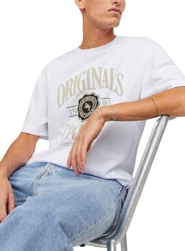 T-Shirt Jack & Jones Lucca Branco para Homem