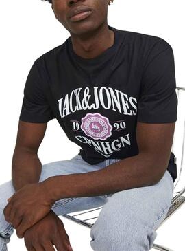 T-Shirt Jack & Jones Lucca Preto Homem