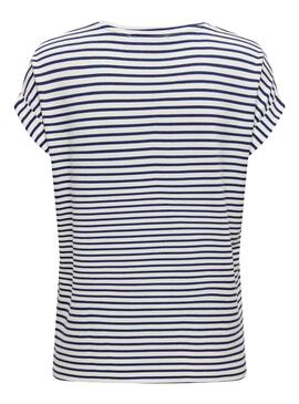 T-Shirt Only Tia Stripe Branco para Mulher