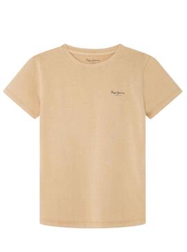 T-Shirt Pepe Jeans Jacco Beige para Menino