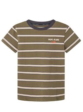 T-Shirt Pepe Jeans Raio Verde para Menino