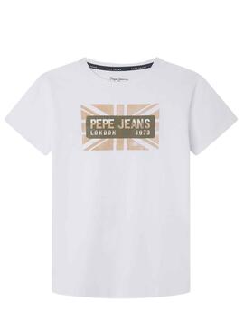 T-Shirt Pepe Jeans Randal Branco para Menino