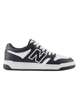 Sapatilhas New Balance 480 Branco Preto para Meninos