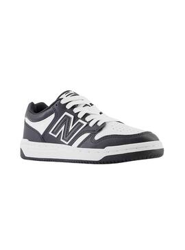 Sapatilhas New Balance 480 Branco Preto para Meninos