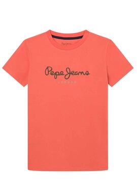 T-Shirt Pepe Jeans New Art Laranja para Menino