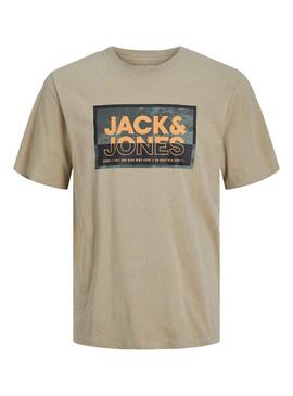 T-Shirt Jack & Jones Logan Beige para Menino