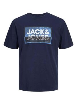 T-Shirt Jack & Jones Logan Azul Marinho para Menino