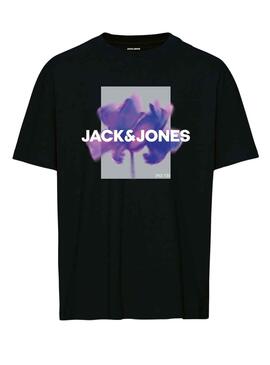 T-Shirt Jack & Jones Floral Preto para Menino