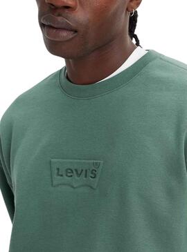 Sweat Levis Relaxed Crew Verde para Homem
