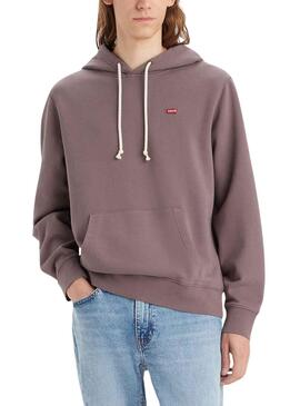 Sweat Levis Original Hoodie Marrom para Homem