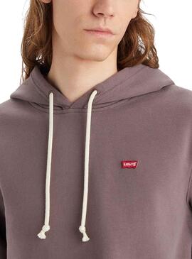 Sweat Levis Original Hoodie Marrom para Homem