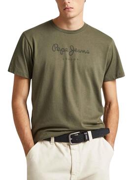 T-Shirt Pepe Jeans Eggo Verde para Homem