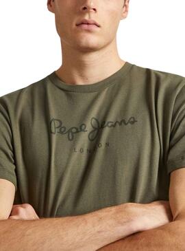 T-Shirt Pepe Jeans Eggo Verde para Homem