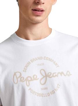 T-Shirt Pepe Jeans Craigton Branco para Homem