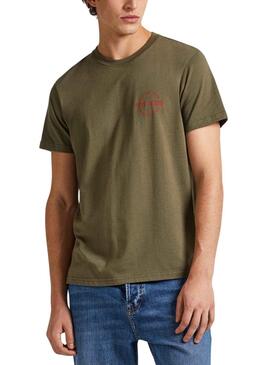 T-Shirt Pepe Jeans Craig Verde para Homem