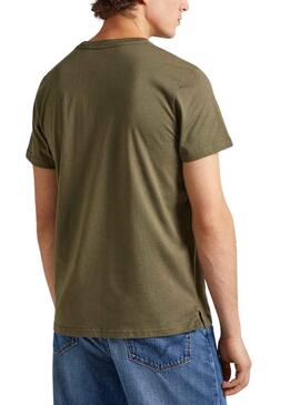 T-Shirt Pepe Jeans Craig Verde para Homem