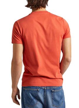 T-Shirt Pepe Jeans Contagem Laranja para Homem