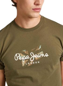 T-Shirt Pepe Jeans Contagem Verde para Homem