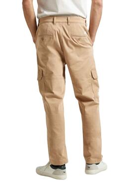 Calças Pepe Jeans Cargo Regular Beige Homem