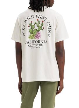 T-Shirt Levi's Cacti Club Beige para Homem
