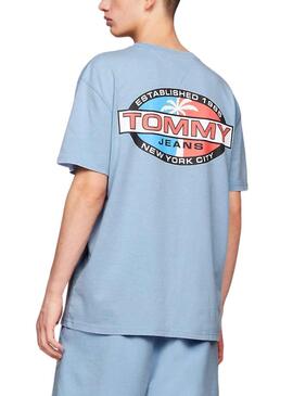 T-Shirt Tommy Jeans Reg Boardsports Azul Homem