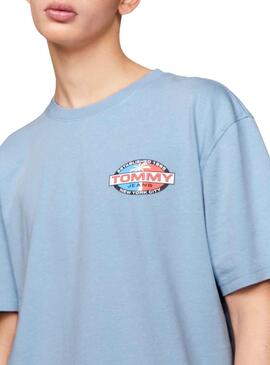 T-Shirt Tommy Jeans Reg Boardsports Azul Homem