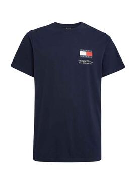 T-Shirt Tommy Jeans Slim Essential Azul Marinho Homem