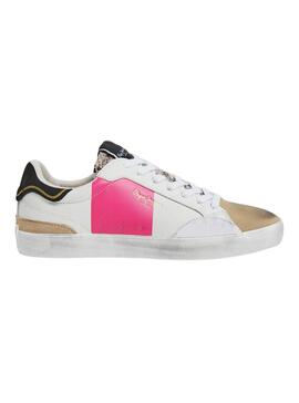 Sapatilhas Pepe Jeans Lane Elle Cobra Branco