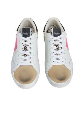 Sapatilhas Pepe Jeans Lane Elle Cobra Branco