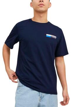 T-Shirt Jack & Jones Corp Logo Azul Marinho Homem