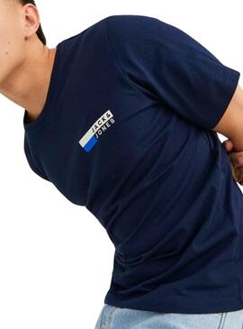 T-Shirt Jack & Jones Corp Logo Azul Marinho Homem